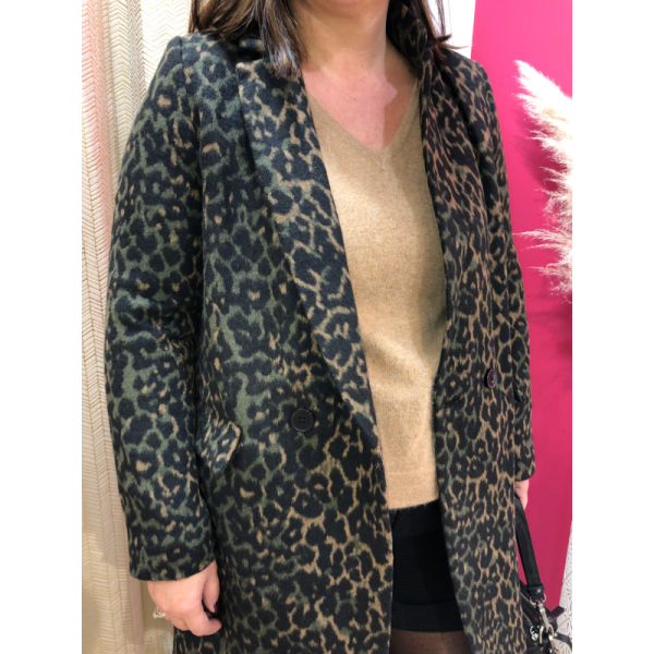 MANTEAU LEOPARD HIPPOCAMPE